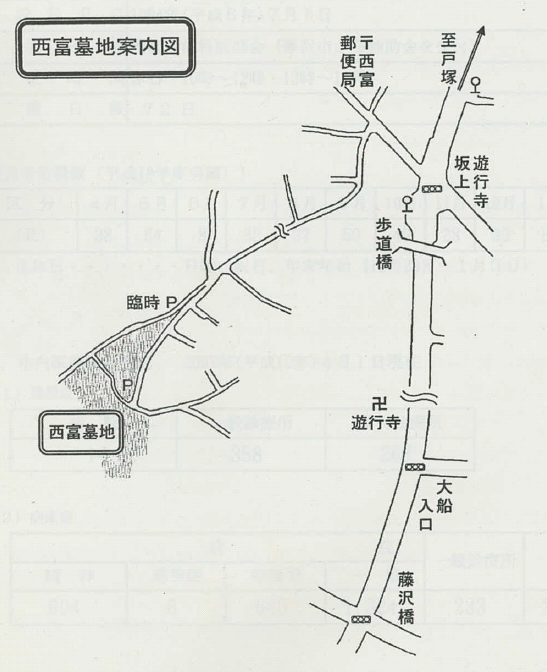 西富墓地案内図